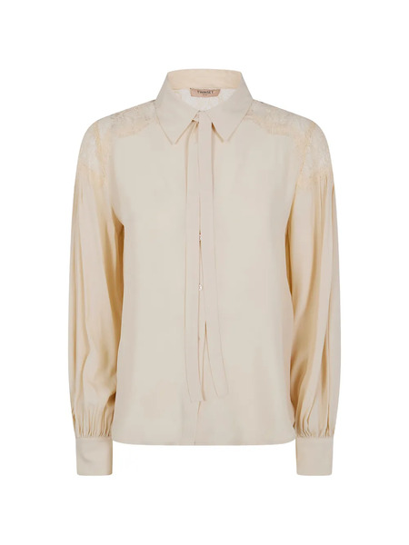  Twinset Lace-trim Shirt - Neutrals 