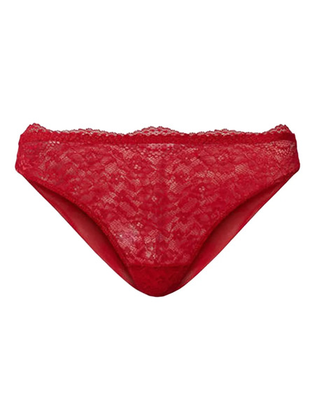  Twinset Lace Tulle Briefs - Red 