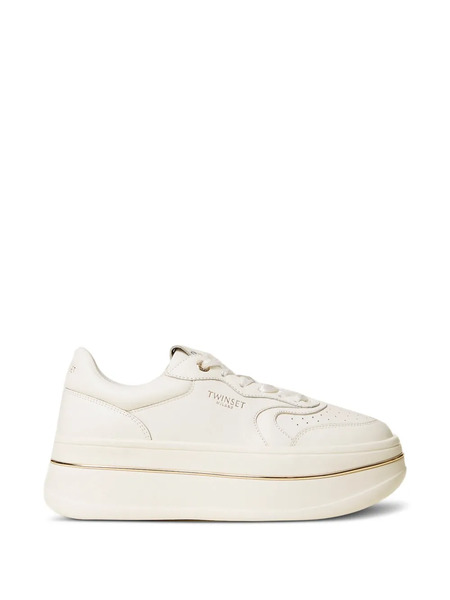  Twinset Lace-up Platform Sneakers - White 