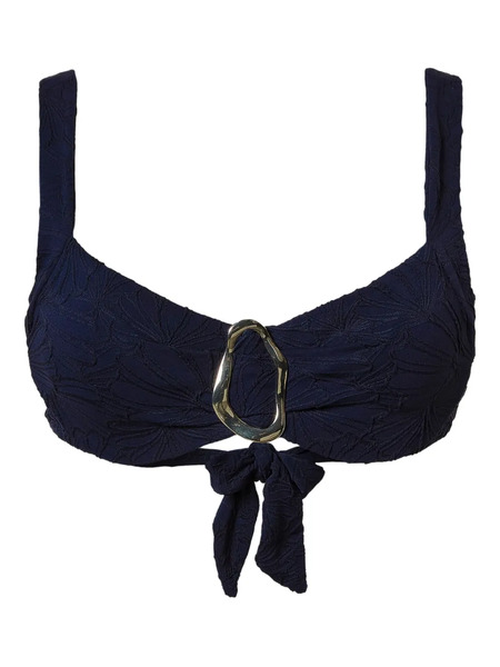  Twinset Leaf-patterned Bikini Top - Blue 