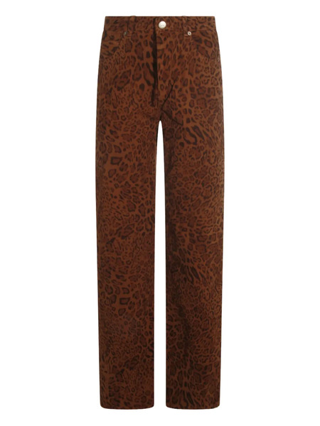  Twinset Leopard Print Trousers - Brown 
