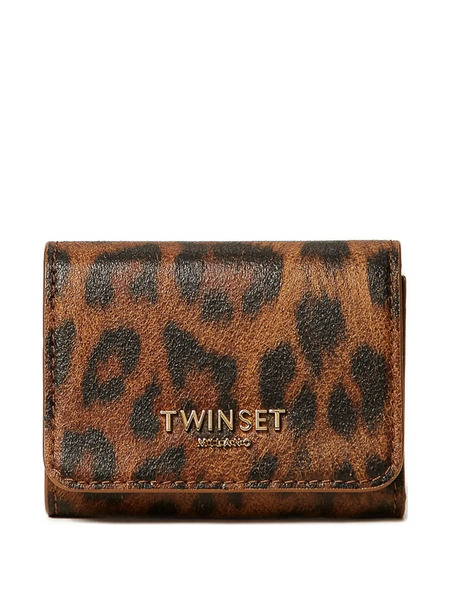  Twinset Leopard-print Wallet - Brown 
