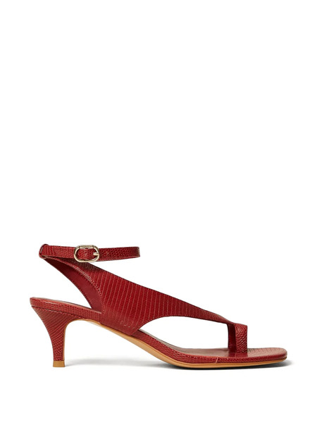  Twinset Lizard-effect Sandals - Red 