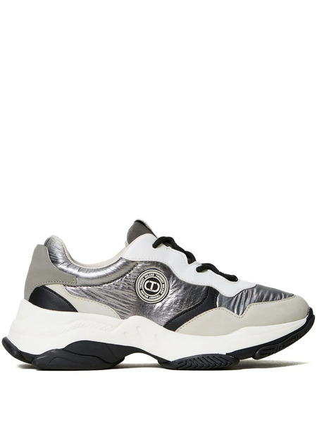  Twinset Logo-patch Sneakers - Grey 