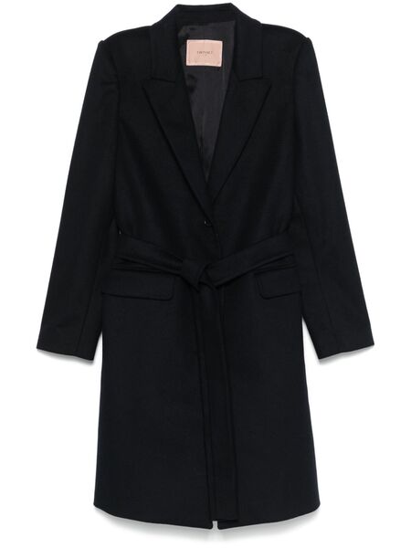  Twinset Logo-plaque Coat - Blue 