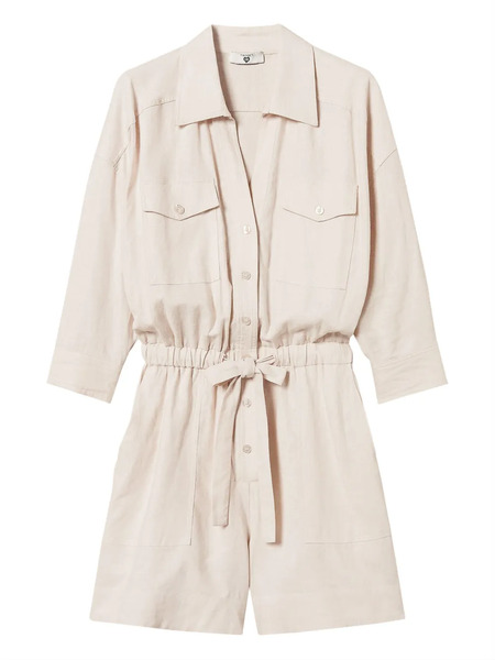  Twinset Logo-plaque Playsuit - Neutrals 