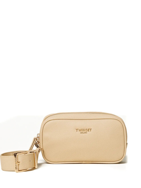  Twinset Logo Zip Purse - Neutrals 