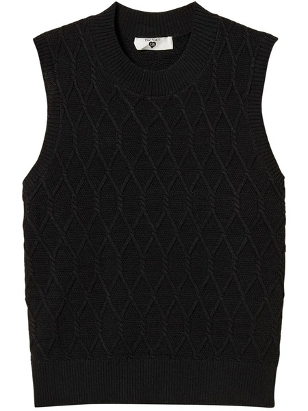  Twinset Lozenge-pattern Tank Top - Black 