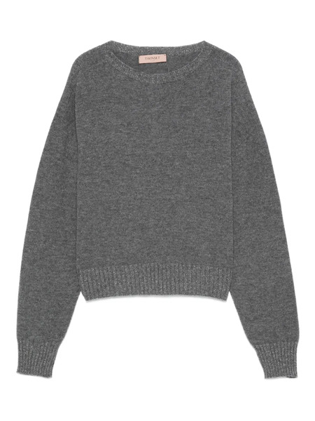  Twinset Metallic-effect Trim Sweater - Grey 