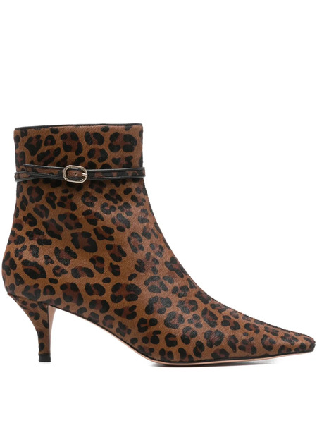  Twinset 70mm Leopard-print Boots - Brown 
