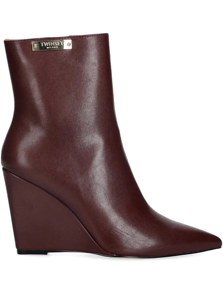  Twinset 100mm Pointed-toe Boots - Red 