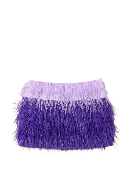  Twinset Myfo Feather Mini Skirt - Purple 