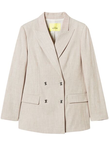  Twinset Myfo Mélange-effect Blazer - Neutrals 