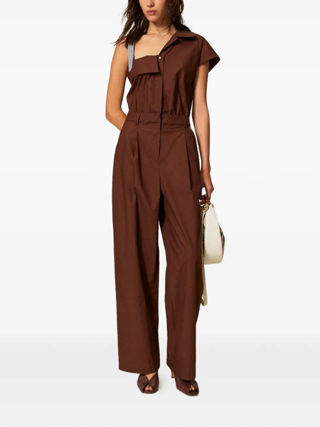  Twinset One-shoulder Jumpsuit - Brown 