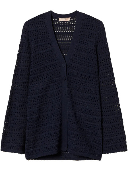  Twinset Open-knit Cardigan - Blue 