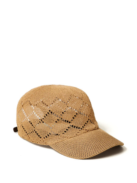  Twinset Openwork Heart-plaque Hat - Brown 
