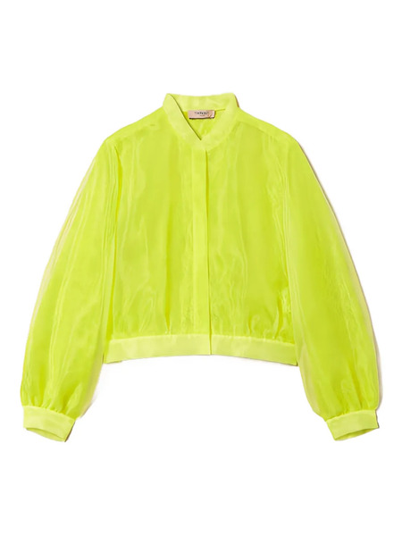  Twinset Organza Bomber Jacket - Green 