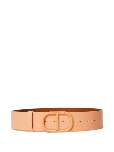  Twinset Oval T Buckle Belt - Neutrals 