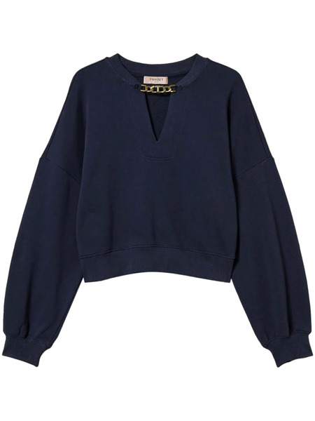  Twinset Oval T-chain Sweatshirt - Blue 