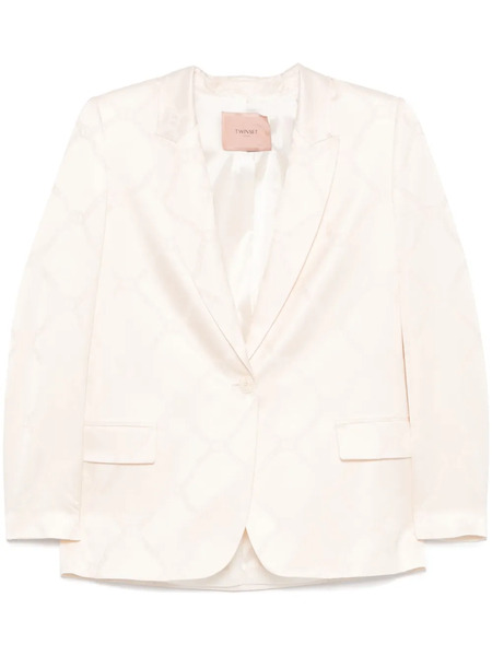  Twinset Oval T-jacquard Blazer - Neutrals 