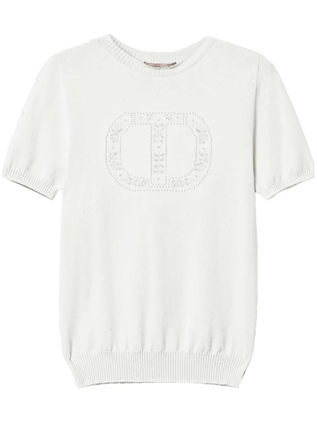  Twinset Oval T-perforated T-shirt - White 