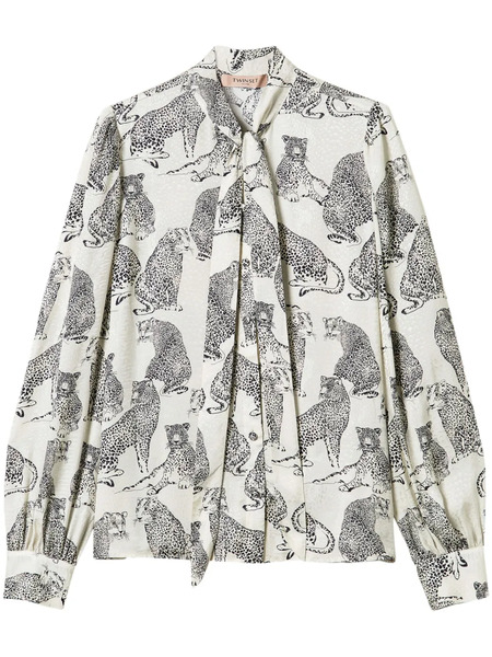  Twinset Patterned-jacquard Shirt - Neutrals 