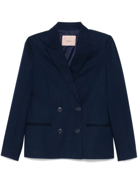  Twinset Pinstripe Blazer - Blue 