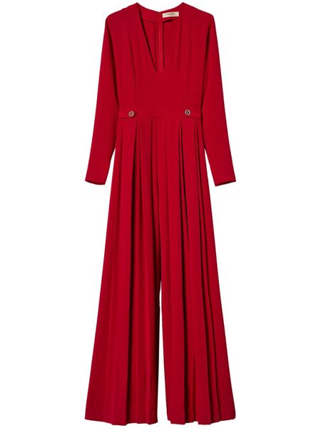  Twinset Pleated Jumpsuit - Red 