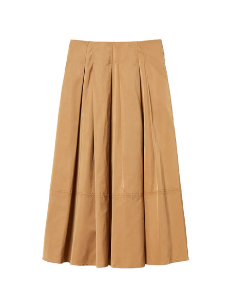  Twinset Pleated Midi Skirt - Neutrals 