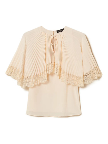  Twinset Pleated Top - Pink 