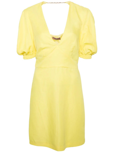  Twinset Plunging V-neck Minidress - Yellow 
