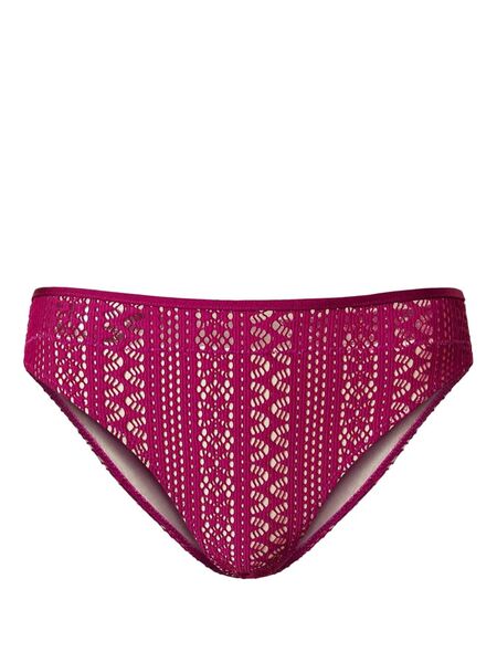  Twinset Pointelle-knit Bikini Bottom - Purple 