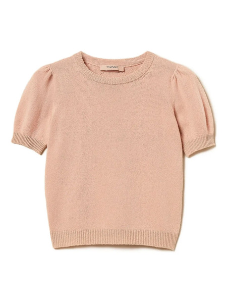  Twinset Puff-sleeve Sweater - Pink 