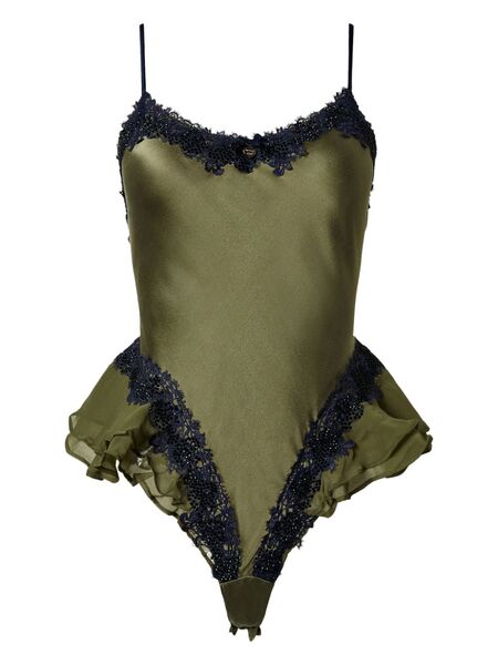  Twinset Rhinestone-embellished Bodysuit - Green 
