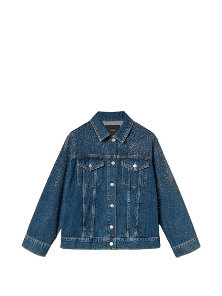  Twinset Rhinestone-embellished Denim Jacket - Blue 