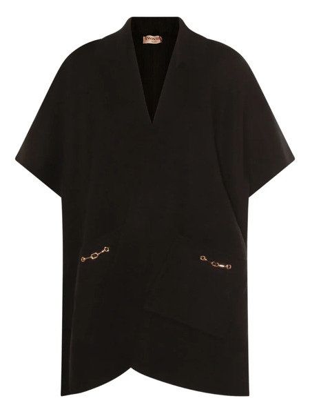 Twinset Ribbed Chain-embellished Jacket - Black 