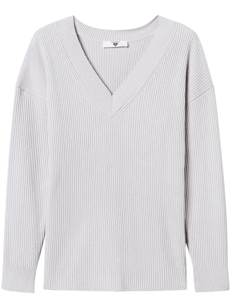  Twinset Ribbed Slit Jumper - Grey 