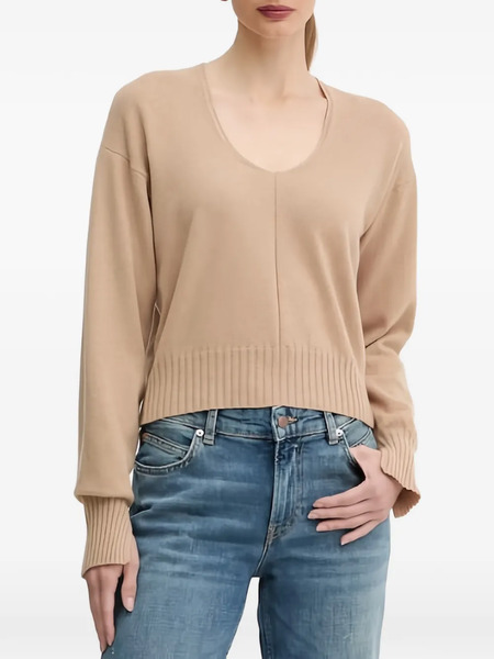  Twinset Ribbed-trim Sweater - Neutrals 
