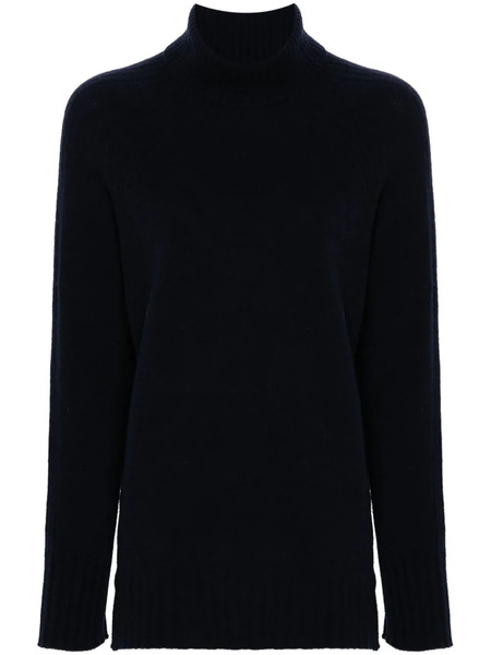  Twinset Roll-neck Wool-cashmere Blend Jumper - Blue 
