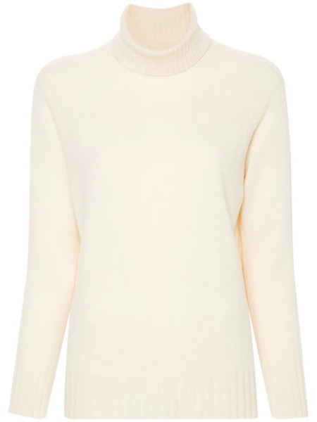  Twinset Roll-neck Wool-cashmere Blend Jumper - White 