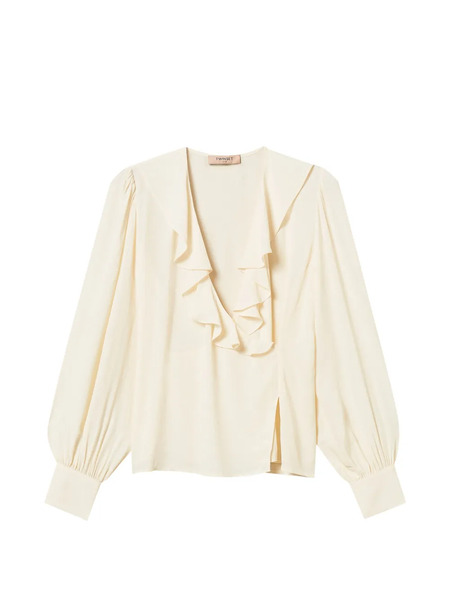  Twinset Ruffled Blouse - Neutrals 