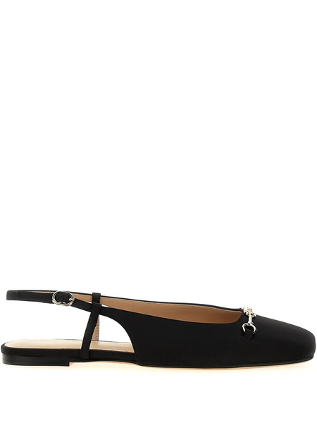  Twinset Satin Slingback Flat Pumps - Black 