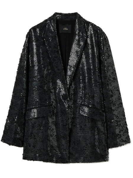  Twinset Sequin-embellished Blazer - Black 