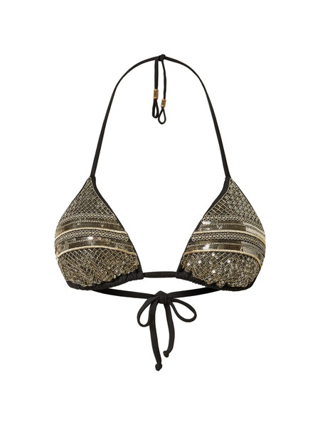  Twinset Sequin-embroidered Triangle Bikini - Black 