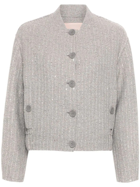  Twinset Sequinned Bomber Jacket - Neutrals 