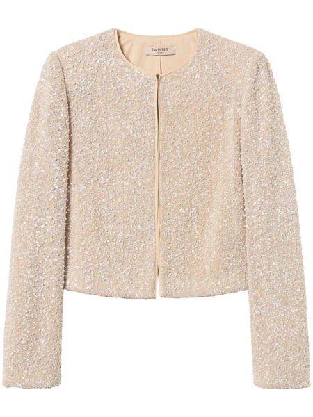  Twinset Sequinned Jacket - Neutrals 