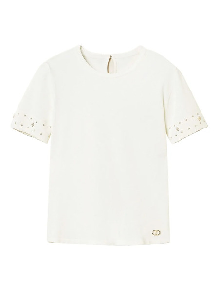  Twinset Short-sleeve Embellished Top - White 