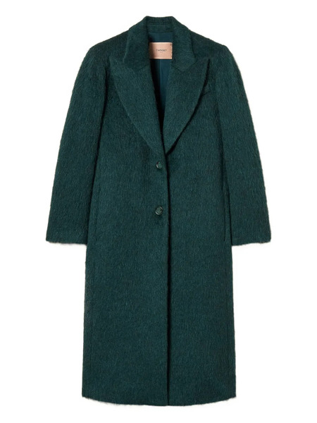  Twinset Single-breasted Wool Coat - Green 