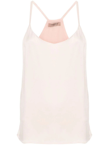  Twinset Sleeveless Satin Top - Pink 