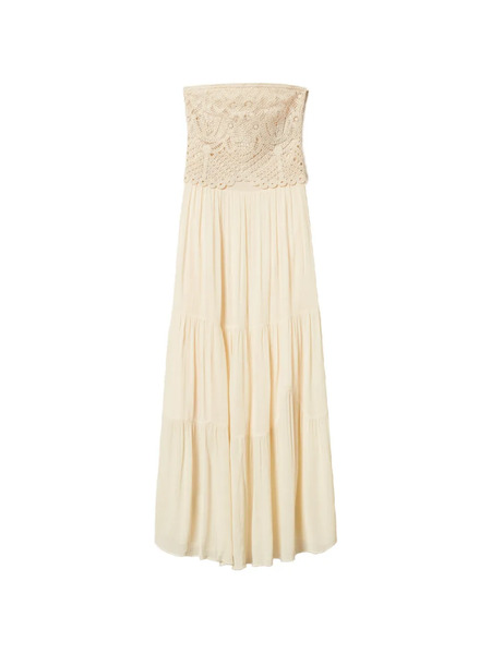  Twinset Strapless Maxi Dress - Neutrals 